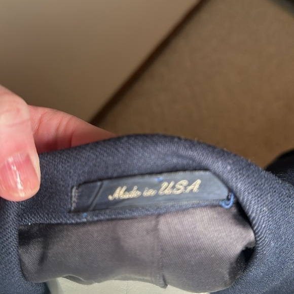 Vintage Stanley Blacker Navy Wool 2 Button Blazer With Ornate Gold Buttons - Picture 7 of 11